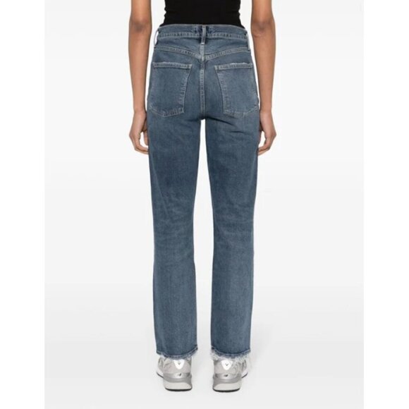 Agolde | High Rise Stovepipe Jeans Straight Leg Denim Captivate Size 25 - Picture 13 of 13